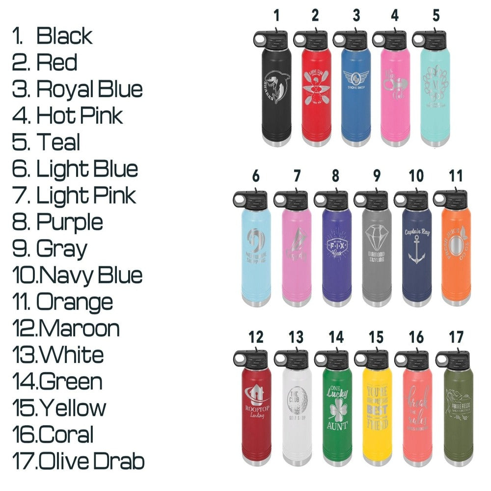 Motorsports-inspired 2023 World Racing Circuit series double-wall stainless steel insulated water bottle - Microstep Customs