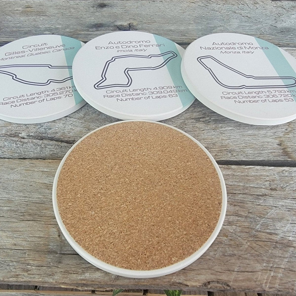Motorsports World Racing Circuit sandstone coaster set - Microstep Customs