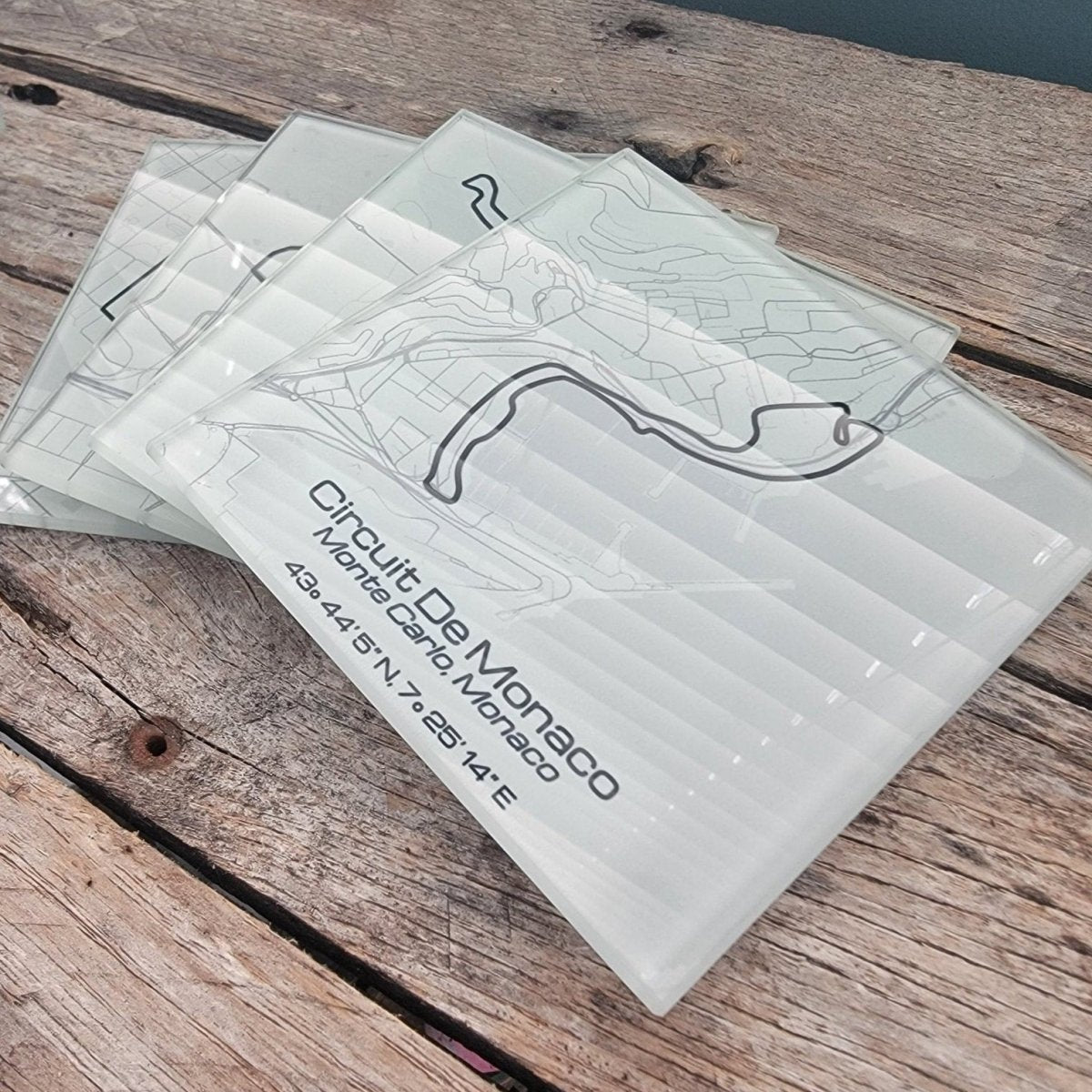 Motorsports World Championship series glass coaster set - Microstep Customs