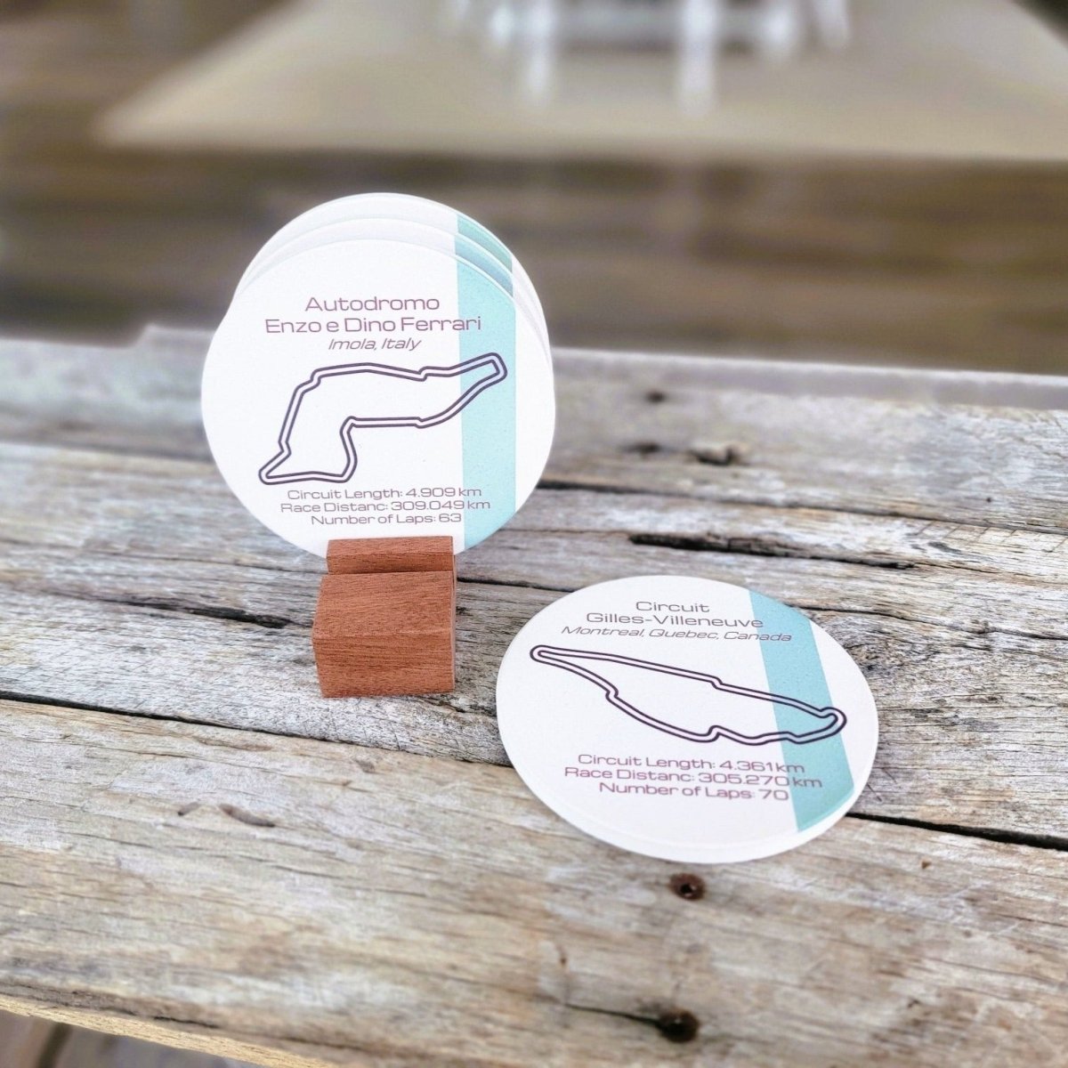 Motorsports World Racing Circuit sandstone coaster set - Microstep Customs