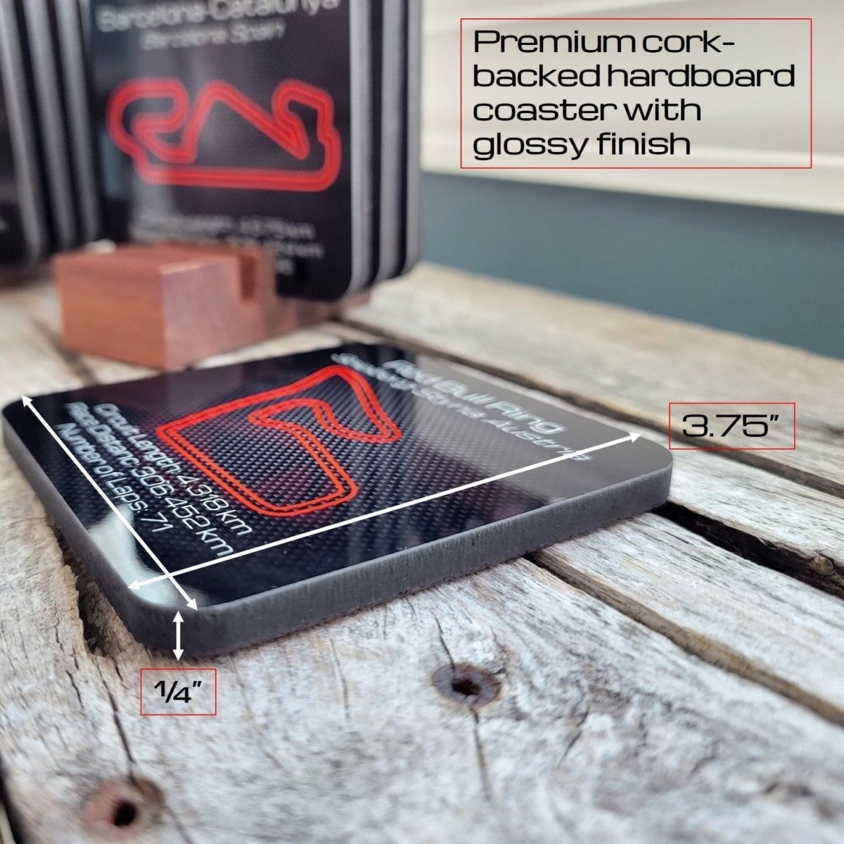 World Championship series premium hardboard gift coaster set - Microstep Customs